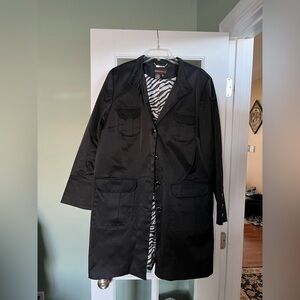 Dana Buchman Black Trench Coat